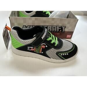 minecraft sneakers size 3 black/green